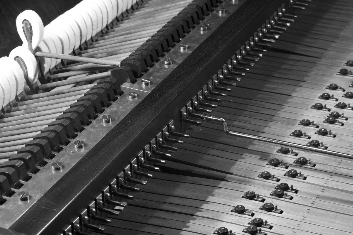 Original action of the 1856 Pleyel Grand Patron Concert Grand Piano #23825